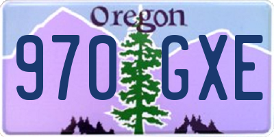 OR license plate 970GXE