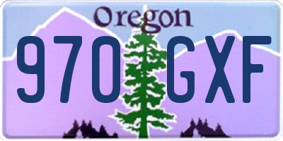 OR license plate 970GXF