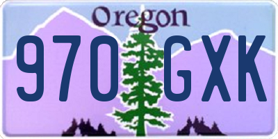 OR license plate 970GXK