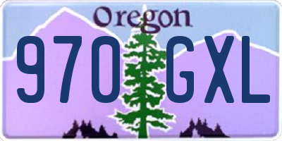 OR license plate 970GXL