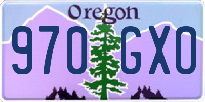 OR license plate 970GXO