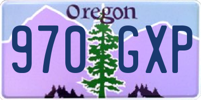 OR license plate 970GXP