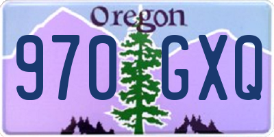 OR license plate 970GXQ