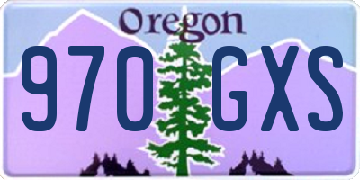 OR license plate 970GXS
