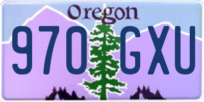 OR license plate 970GXU