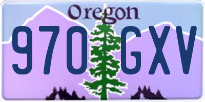 OR license plate 970GXV