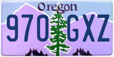OR license plate 970GXZ