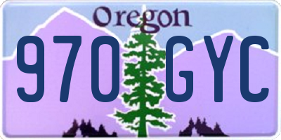 OR license plate 970GYC