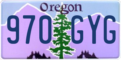 OR license plate 970GYG
