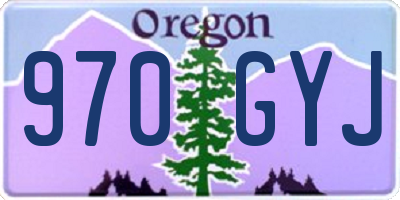 OR license plate 970GYJ