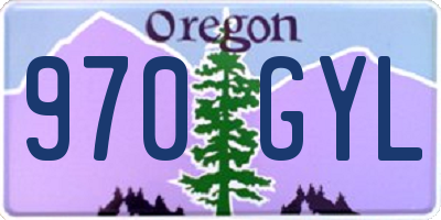 OR license plate 970GYL