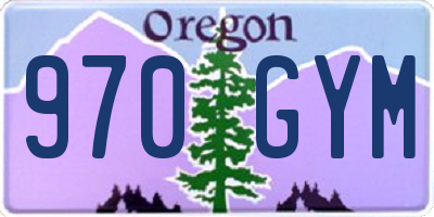 OR license plate 970GYM