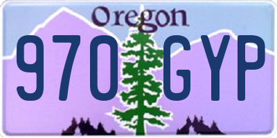 OR license plate 970GYP