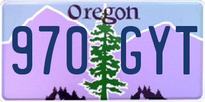 OR license plate 970GYT