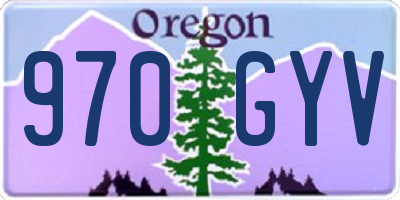 OR license plate 970GYV