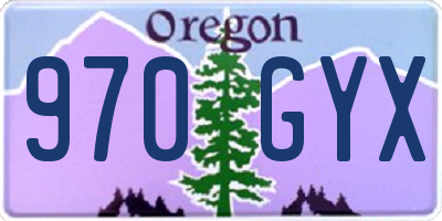 OR license plate 970GYX
