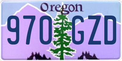 OR license plate 970GZD