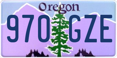 OR license plate 970GZE