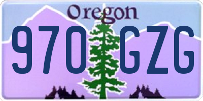 OR license plate 970GZG