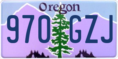 OR license plate 970GZJ