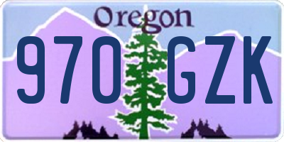 OR license plate 970GZK