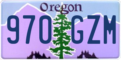 OR license plate 970GZM