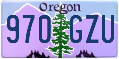 OR license plate 970GZU