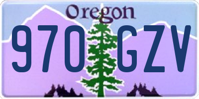 OR license plate 970GZV