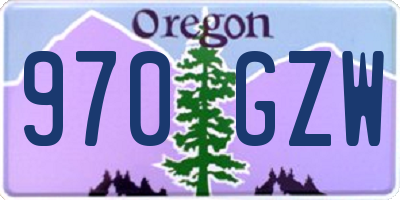 OR license plate 970GZW