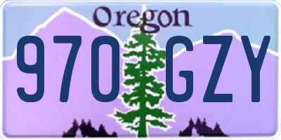 OR license plate 970GZY