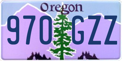 OR license plate 970GZZ