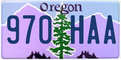 OR license plate 970HAA