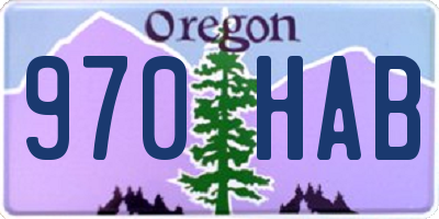 OR license plate 970HAB