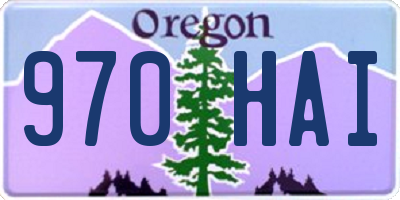 OR license plate 970HAI