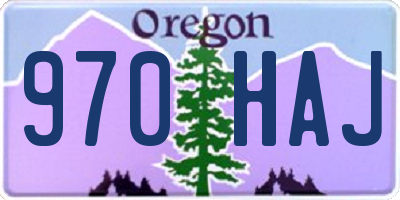 OR license plate 970HAJ