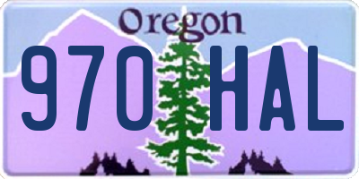 OR license plate 970HAL