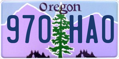 OR license plate 970HAO