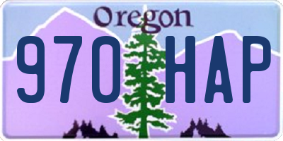 OR license plate 970HAP