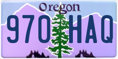 OR license plate 970HAQ