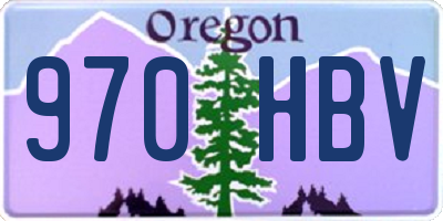 OR license plate 970HBV