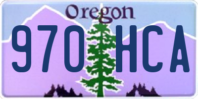 OR license plate 970HCA