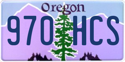 OR license plate 970HCS