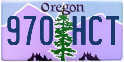 OR license plate 970HCT