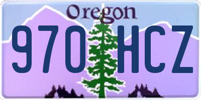 OR license plate 970HCZ