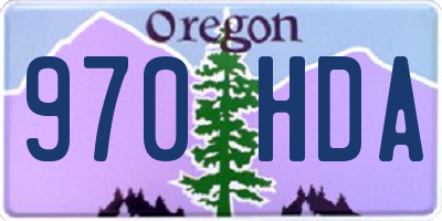 OR license plate 970HDA