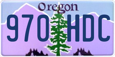 OR license plate 970HDC