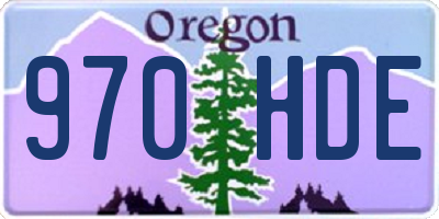 OR license plate 970HDE