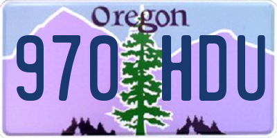 OR license plate 970HDU