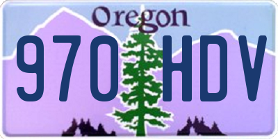 OR license plate 970HDV
