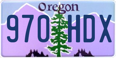 OR license plate 970HDX